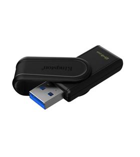 Kingston DTXS-64GB 64GB Portable USB 3.2 Gen1 DataTraveler ExodiaS (Black-Black) Flash Bellek