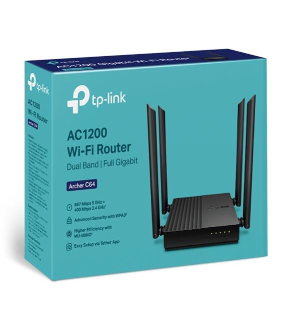 Tp-Link Archer C64 Dual Bant 4 Port Kablosuz Router AC1200_3