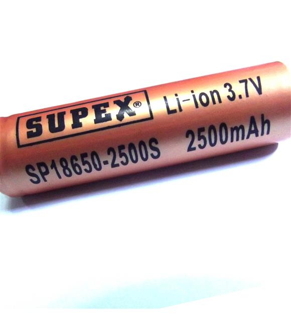 Supex 16340-800F 3.7V 800MA Şarjlı Li-on Pil Düz Kafa Pil