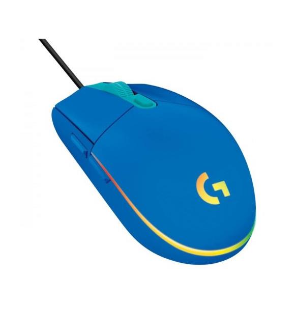 Logitech 910-005801 G102 LightSync Mavi 8000DPI 6 Tuş Optik RGB Blue Kablolu Gaming (Oyuncu) Mouse