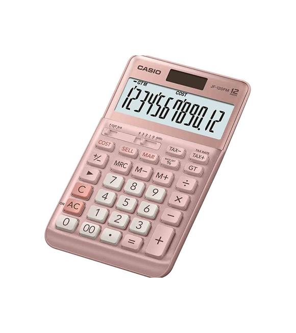 Casio JF-120FM-PK Pembe 12 Hane Masa Üstü Hesap Makinesi