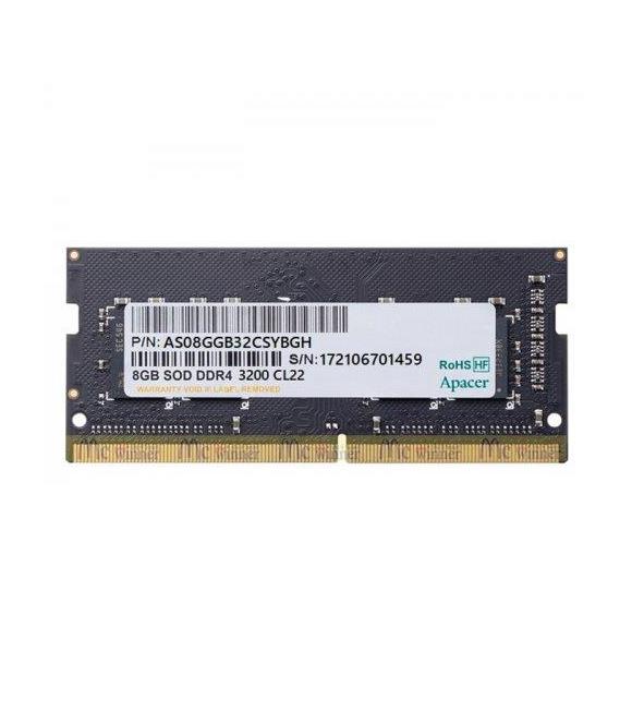 Apacer 8GB (1x8GB) 3200Mhz CL22 DDR4 Notebook SODIMM Ram ES.08G21.GSH Notebook Ram