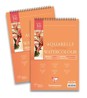 Claırefontaıne Teknik Resim Kağıdı Sulu Boya Etival Dokulu Cold Press Üsten Spiralli 30 YP A4 300 GR EK 96571