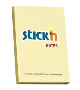 Hopax Stıckn Yapışkanlı Not Kağıdı 100 YP 76x51 Sarı HE21006