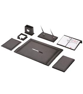 Gülpaş Sümen Takımı 11 Parça Napa Suni Deri Optik Desen Çift Kalemli Siyah 913