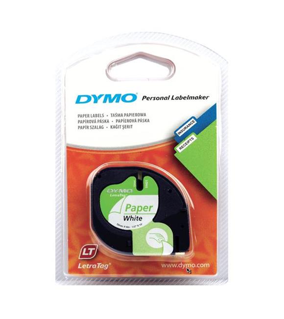 Dymo Letratag Şerit Kağıt 12MMx4 MT Beyaz 91200