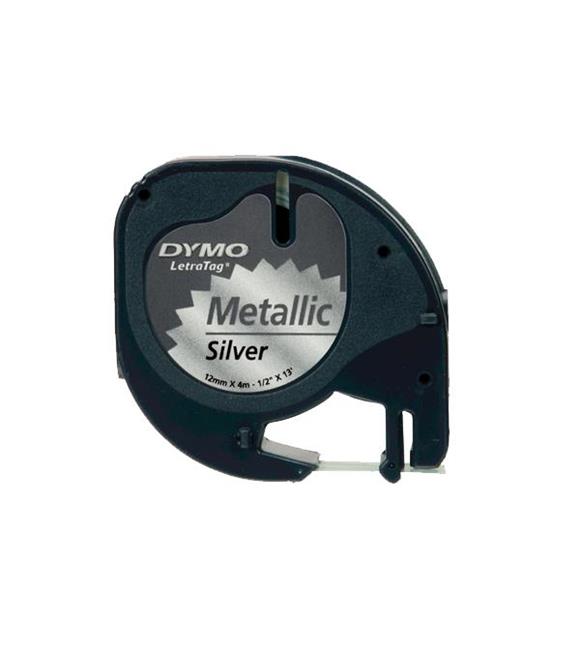 Dymo Letratag Şerit Metalik 12MMx4 MT Gri 91208