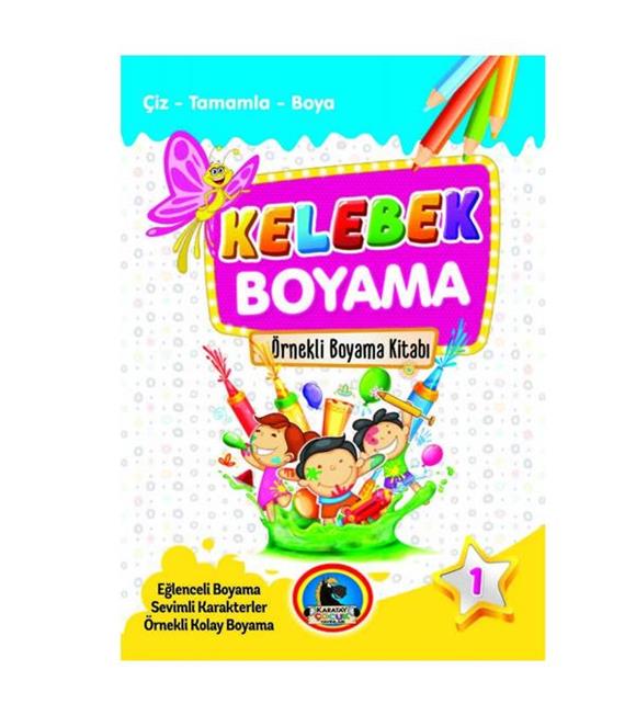 4E Boyama Kitabı Kelebek Örnekli Renkli 32 Syf Karatay Yayınevi