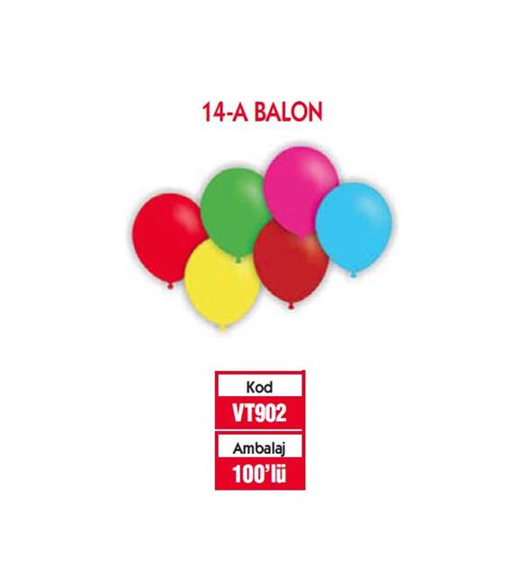 Vatan Balon Karışık Renk ( 14-A ) 100 LÜ VT902