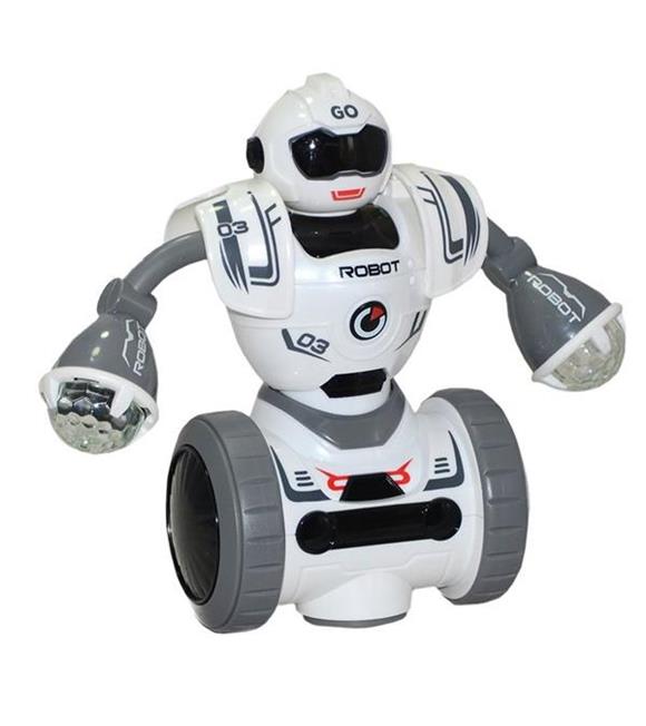 Can Kutulu Pilli Işıklı Robot 6678-3