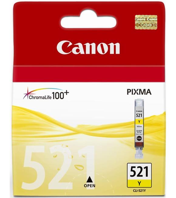 Canon CLI-521Y Yellow Sarı Mürekkep Kartuş MP260-540-550-560-620-630 MX860-870