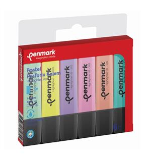 Penmark Fosforlu Kalem 6 Lı Karışık Renk Pastel HS 505 6P