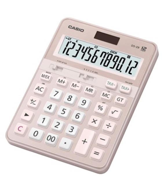 Casio DS-2B-PK Pembe Profesyonel 12 Hane Masa Üstü Hesap Makinesi