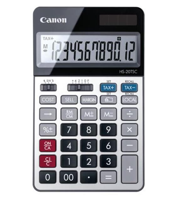 Canon HS-20 TSC 12 Hane Metal Kasa Masa Üstü Hesap Makinesi