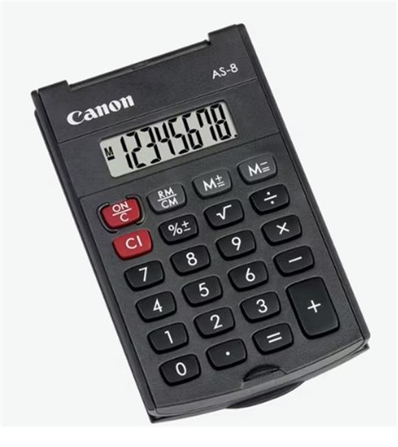 Canon AS-8 8 Hane Cep Tipi Kapaklı Hesap Makinesi