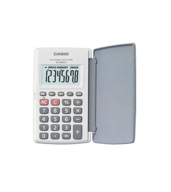 Casio HL-820LV-WE 8 Hane Beyaz Cep Tipi Hesap Makinesi