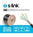 S-link SL-CAT609 305m 23AWG 0.56mm CCA Double Jack GRİ+Siyah Dış Mekan