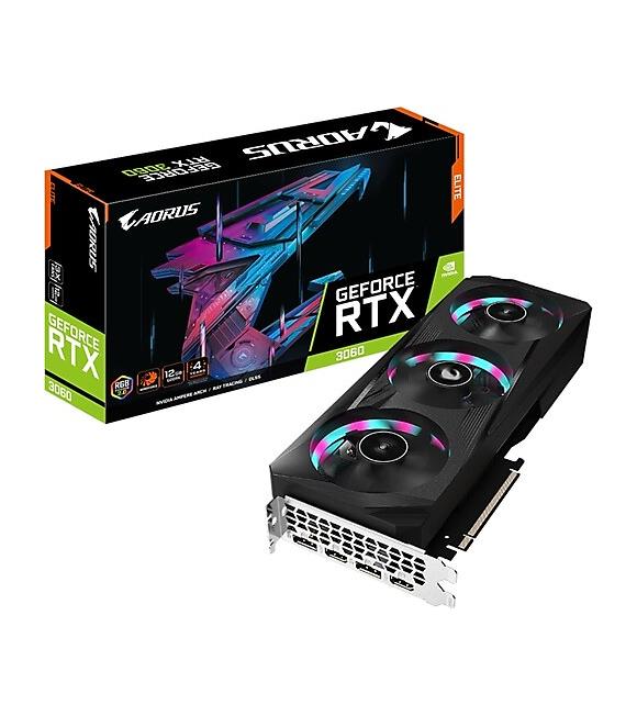 Gigabyte Aorus GeForce RTX 3060 Elite 12G GV-N3060AORUS E-12GD 12GB GDDR6 192Bit Gaming Ekran Kartı