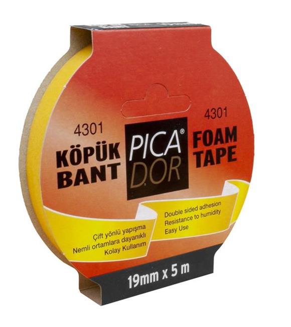 Picador Çift Taraflı Bant Köpük Rulo Askılı 19x5 Mt 4301