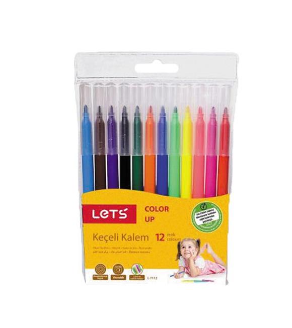 Lets Keçeli Boya Kalemi 12 Renk L-7112