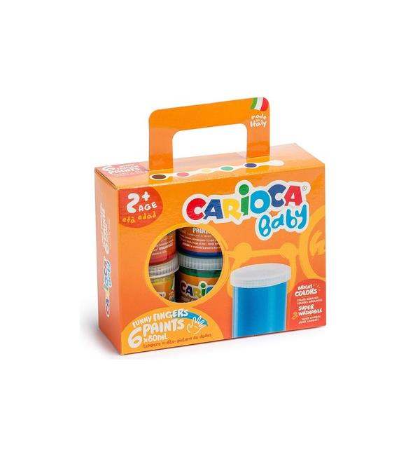 Carioca Parmak Boyası Bebek Süper Yıkanabilir 6 Renk 80 ML