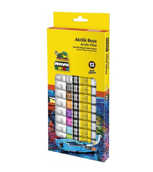 Nova Color Akrilik Boya Tüp 12 Li 12 ML NC-2004