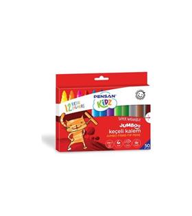 Pensan Keçeli Boya Kalemi Kidz Jumbo Yıkanabilir 12 Renk 99040