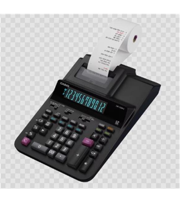 Casio DR-120RII-BK 12 Hane Şeritli Siyah Hesap Makinesi