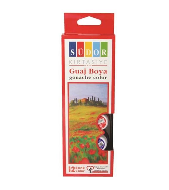 Südor Guaj Boya Şişe 12 Renk 15 ML SD525