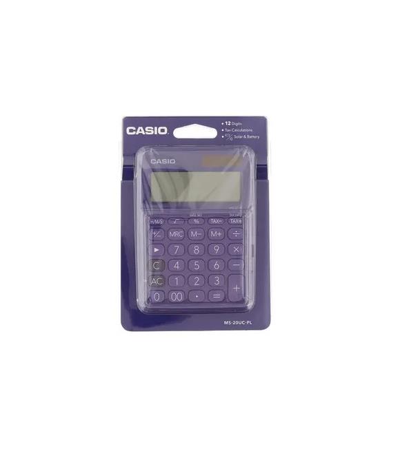 Casio MS-20UC-PL 12 Hane Mor Masa Üstü Hesap Makinesi_2