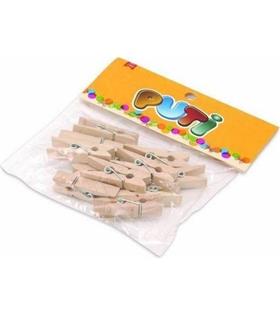 Puti Ahşap Büyük Mandal Natural 12 Lİ 8795