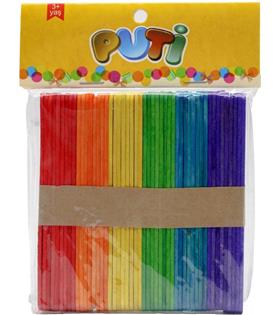 Puti Ahşap Küçük Dil Çubuğu Renkli 50 Lİ 4582