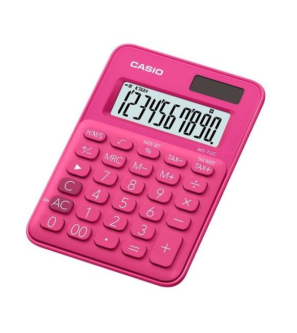 Casio MS-7UC-RD 10 Hane Pembe Masa Üstü Hesap Makinesi