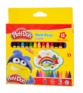 Play-Doh Mum Pastel Boya Crayon Yuvarlak 12 Renk CRN-CR004