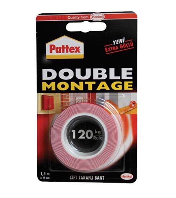 Pattex Montage Bandı 1.5x19 MM Double 120 KG Lık 1483609