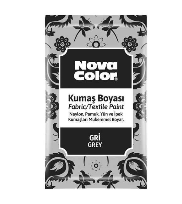 Nova Color Kumaş Boyası Toz 12 GR Gri NC-908