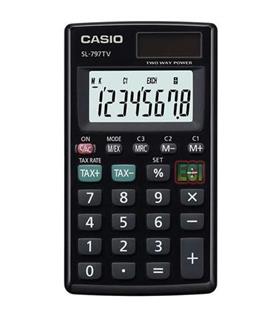 Casio SL-797TV-BK 8 Hane Siyah Cep Tipi Hesap Makinesi