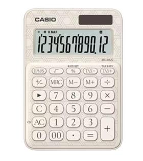 Casio MS-20UC-JWE 12 Hane Beyaz Desenli Masa Üstü Hesap Makinesi