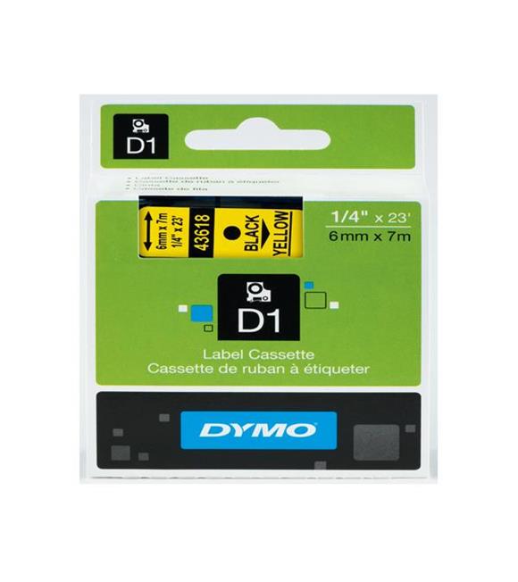 Dymo D1 Şerit Standart 6 MMx7 MT Sarı Üzerine Siyah 43618 S0720790