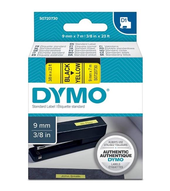 Dymo D1 Şerit Standart 9 MMx7 MT Sarı Üzerine Siyah 40918 S0720730