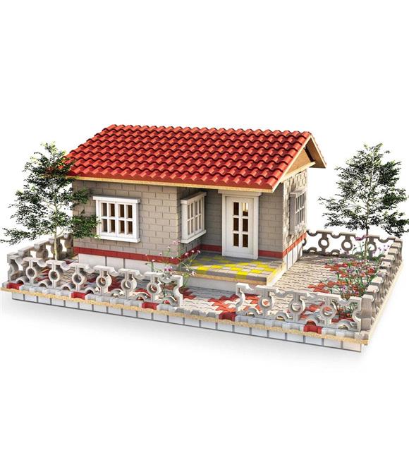 Eshel Maket Tuğla Orman Villa Gri Set