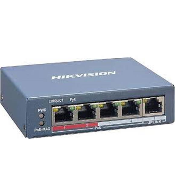 Hikvision DS-3E1105P-EI 4 PORT 10-100 4 PORT POE+ 65W Yönetilemez Switch