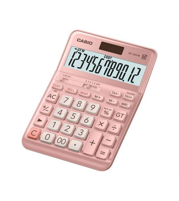 Casio DF-120FM-PK Pembe 12 Hane Masa Üstü Hesap Makinesi