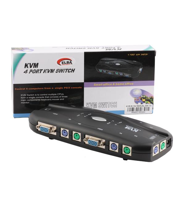 Elba M104 Manual 4PC-1MN PS2 Kvm Switch