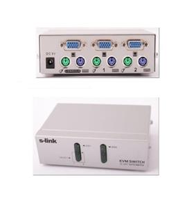 S-link SL-2021 2pc-1mn vga+ps-2 Manuel Kablolu Kvm Switch