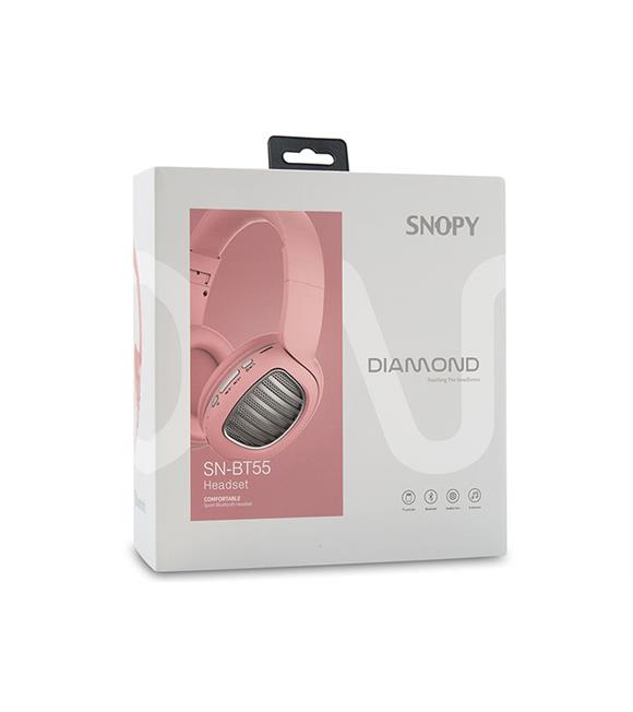 Snopy SN-BT55 DIAMOND TF Kart Özellikli Pembe Bluetooth Kulaklık