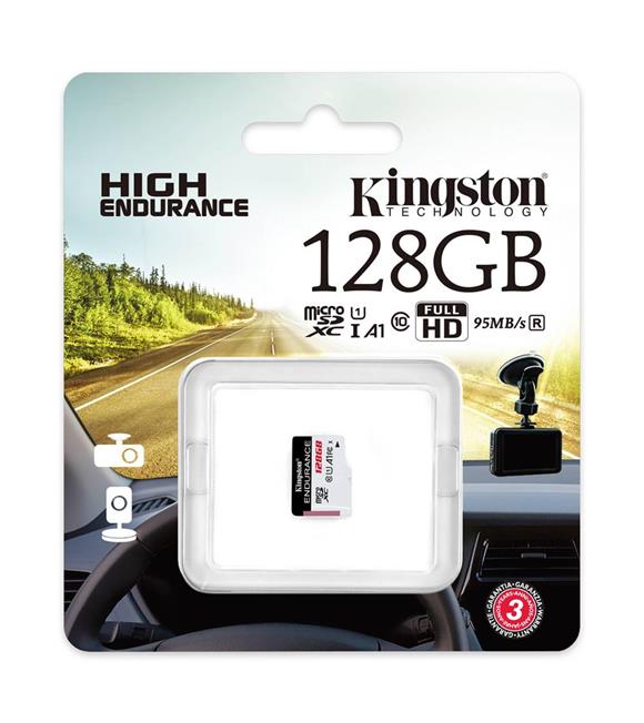 Kingston SDCE-128GB 128GB microSDXC Endurance 95R-45W C10 A1 UHS-I Card Only Hafıza Kartı