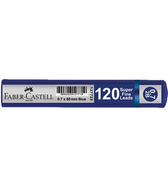 Faber-Castell Min Grip Süper Fine Lead 2B 120 Lİ 60 MM 0.7 MM Mavi 5090 127722