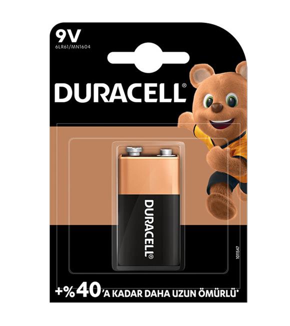 Duracell Alkalin 9 Volt Pil 1 Lİ Kartela