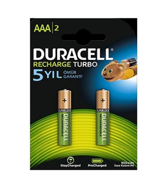 Duracell Şarjlı İnce Kalem Pil (AAA) 900 MAH 2 Lİ